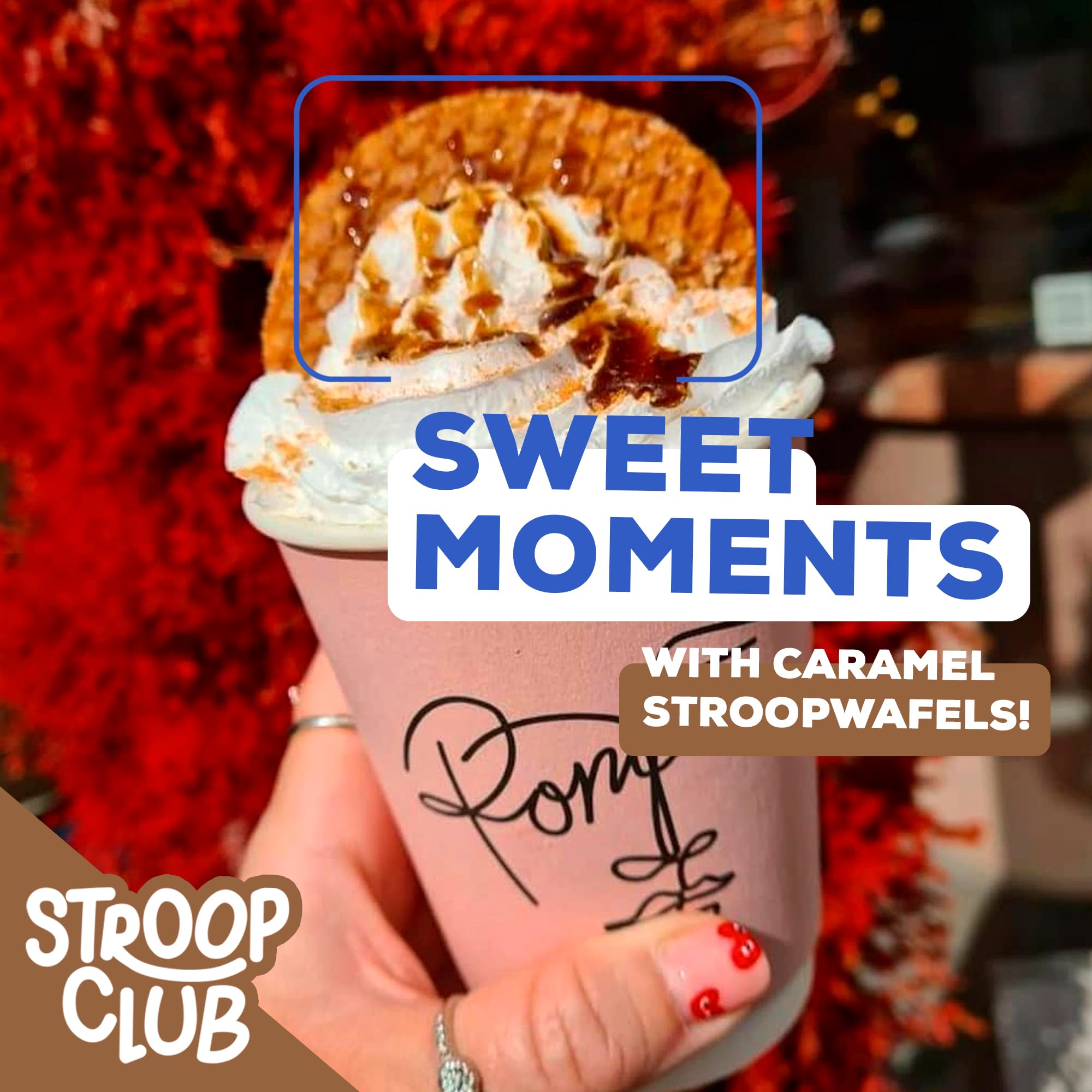 Stroop Club Coffee Infused Organic Stroopwafel Caramel Treats | Vegan, Plant-Based and Dutch-Approved Indulgence - 24 Vegan Waffle cookies (12 Packs of 2)