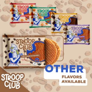 Stroop Club Coffee Infused Organic Stroopwafel Caramel Treats | Vegan, Plant-Based and Dutch-Approved Indulgence - 24 Vegan Waffle cookies (12 Packs of 2)