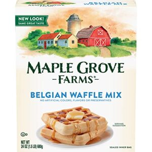 maple grove farms belgian waffle mix, 24 ounce