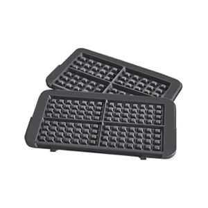 GreenPan Healthy Ceramic Nonstick Reversible Waffle Plates for 6-in-1 Contact Grill and Griddle, Dishwasher Safe, PFAS-Free