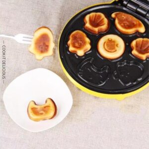 Waffle Maker for Kids 7 Different Shaped Pancakes Animal Waffle Maker Electric Nonstick Waffler Iron, Pan Cake Cooker