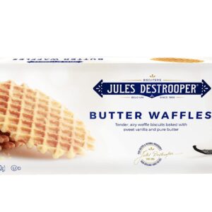 Jules Destrooper Butter Waffles - Caramelized Butter Biscuits, Kosher Dairy, Authentic Made In Belgium - 3.5oz (Pack of 12)