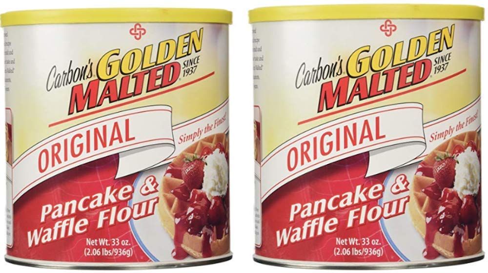 Golden Malted Pancake & Waffle Flour, Original, 33-Ounce Cans (Pack of 2)