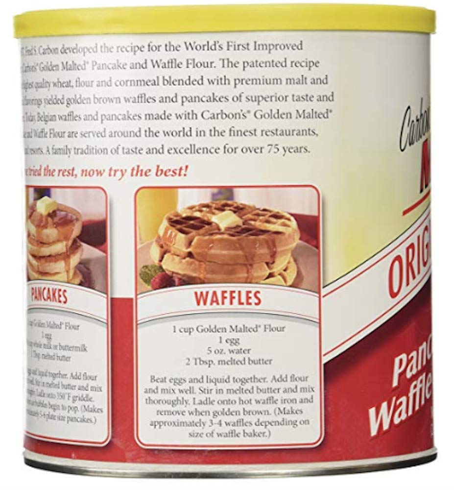 Golden Malted Pancake & Waffle Flour, Original, 33-Ounce Cans (Pack of 2)