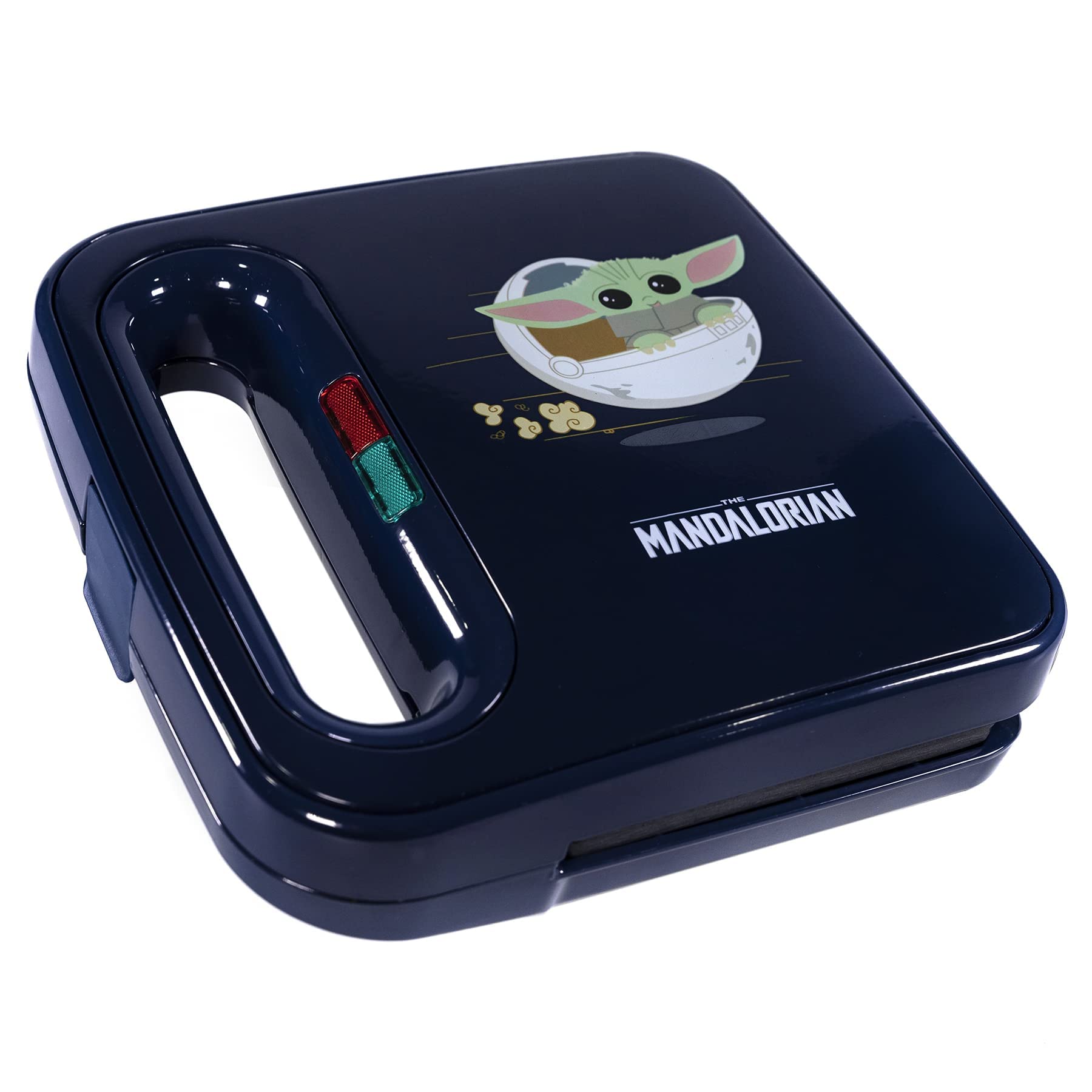 Uncanny Brands Mandalorian Waffle Maker - Bounty Hunter & Baby Yoda Waffles - Star Wars Kitchen Appliance