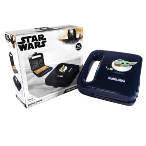 Uncanny Brands Mandalorian Waffle Maker - Bounty Hunter & Baby Yoda Waffles - Star Wars Kitchen Appliance