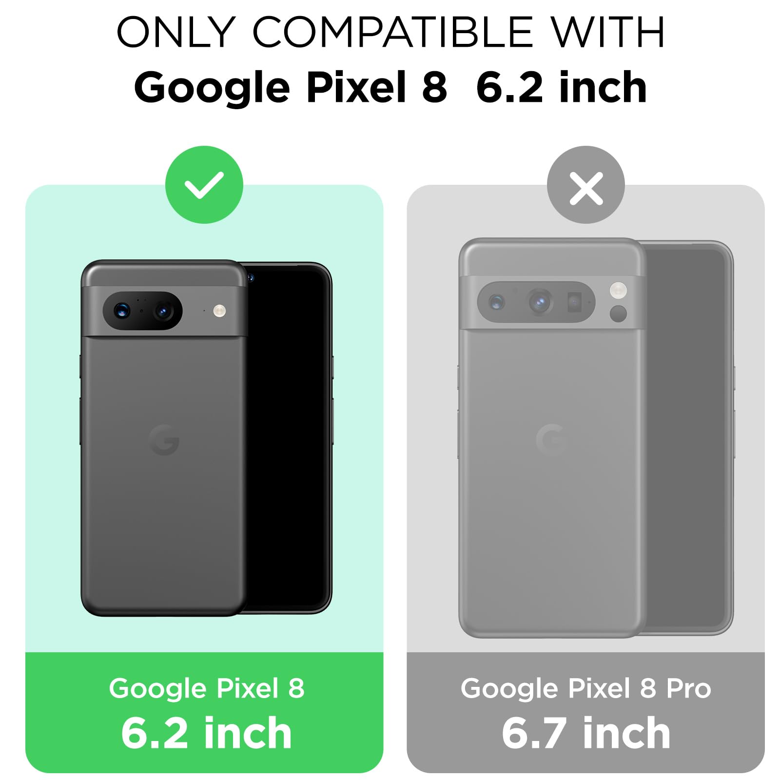 COFFKER Compatible with Pixel 8 Case, Liquid Silicone Case, Full Body Shockproof Protective Cover,【Soft Microfiber Lining】 Slim Thin Phone Case for Google Pixel 8 6.2 inch, Stone