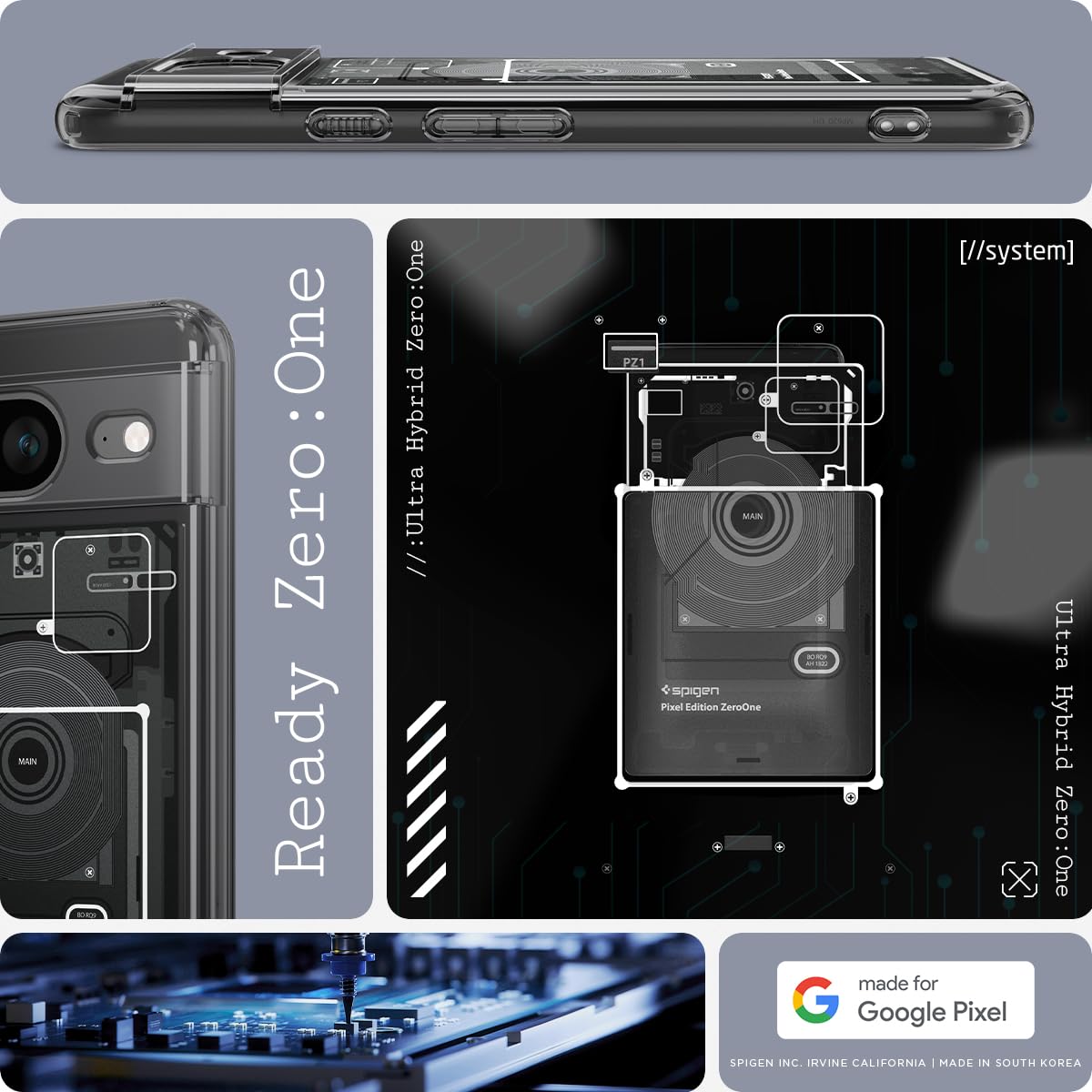 Spigen Ultra Hybrid Designed for Pixel 8 Case (2023) - Zero One