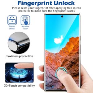 Arshek Screen Protector (2 Pack) for Google Pixel 6 Pro, 9H Tempered Glass, Ultrasonic Fingerprint Compatible, HD Clear, 3D Curved, Scratch Resistant, Case Friendly, 6.71 inch