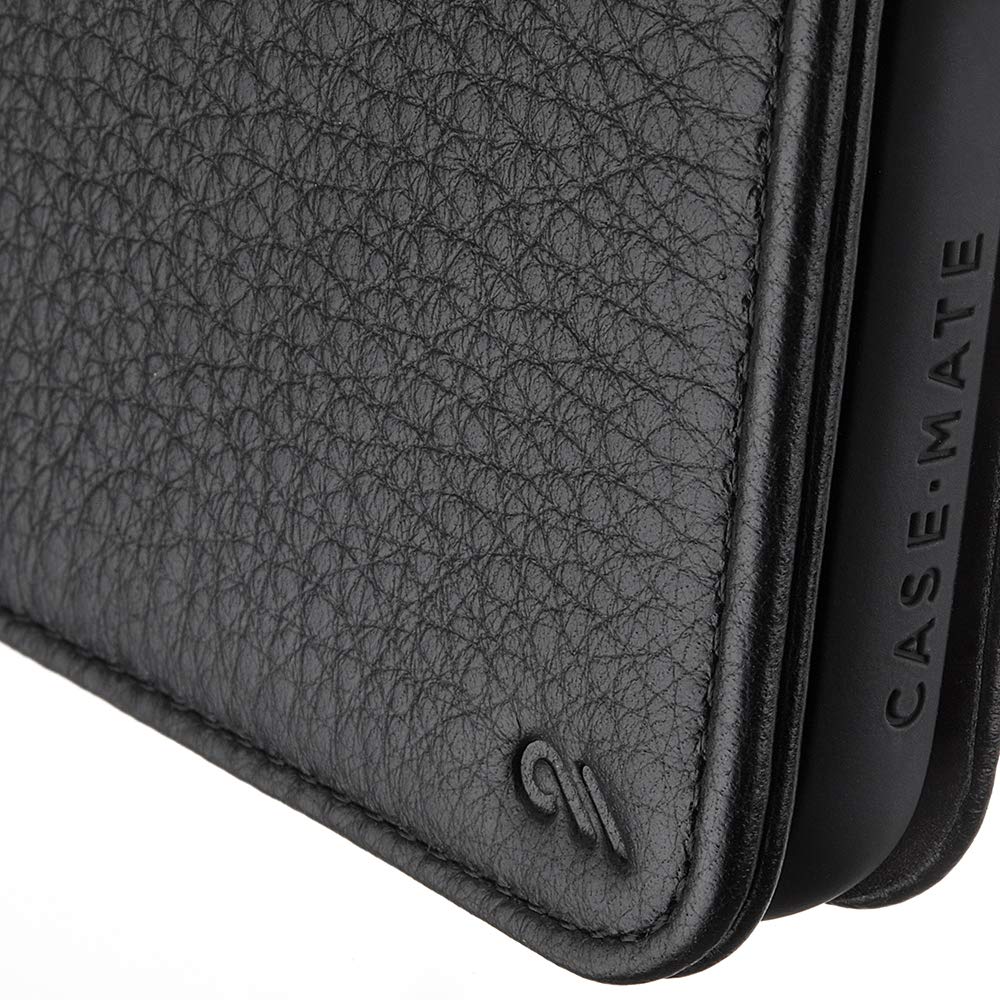 Case-Mate - Google Pixel 3 XL - LEATHER FOLIO WALLET - Black Leather