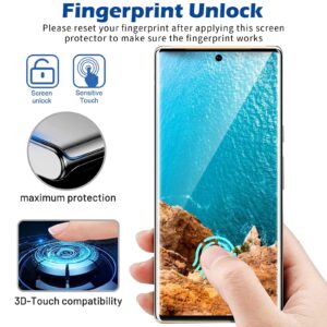 [2+2 Pack] for Google Pixel 7 Pro Screen Protector, 9H Tempered Glass, Ultrasonic Fingerprint Compatible, 3D Curved, HD Clear Scratch Resistant for Google Pixel 7 Pro 5G Glass Screen Protector