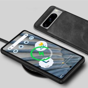 X-level Google Pixel 8 Pro Case, Thin Slim Premium PU Leather Soft TPU Bumper Shockproof Protective Phone Cover for Google Pixel 8 Pro 2023 (Black)