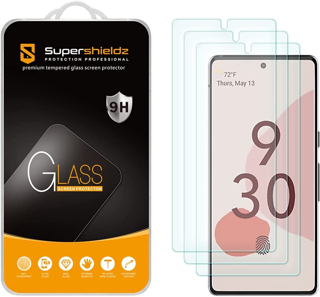 Supershieldz (3 Pack) Designed for Google Pixel 6 Tempered Glass Screen Protector, Anti Scratch, Bubble Free
