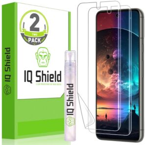 iqshield 2 pack for google pixel 8 pro screen protector: clear tpu film, bubble-free installation, scratch-resistant, case friendly, hd clarity for ultimate protection. fingerprint unlock