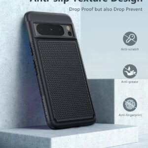 FNTCASE for Google Pixel 8-Pro Case: Pixel 8 Pro Dual Layer Shockproof Protective Phone Cover | Anti Slip Textured Back | Military Protection Bumper | Heavy Duty Rugged Tough Cell Case