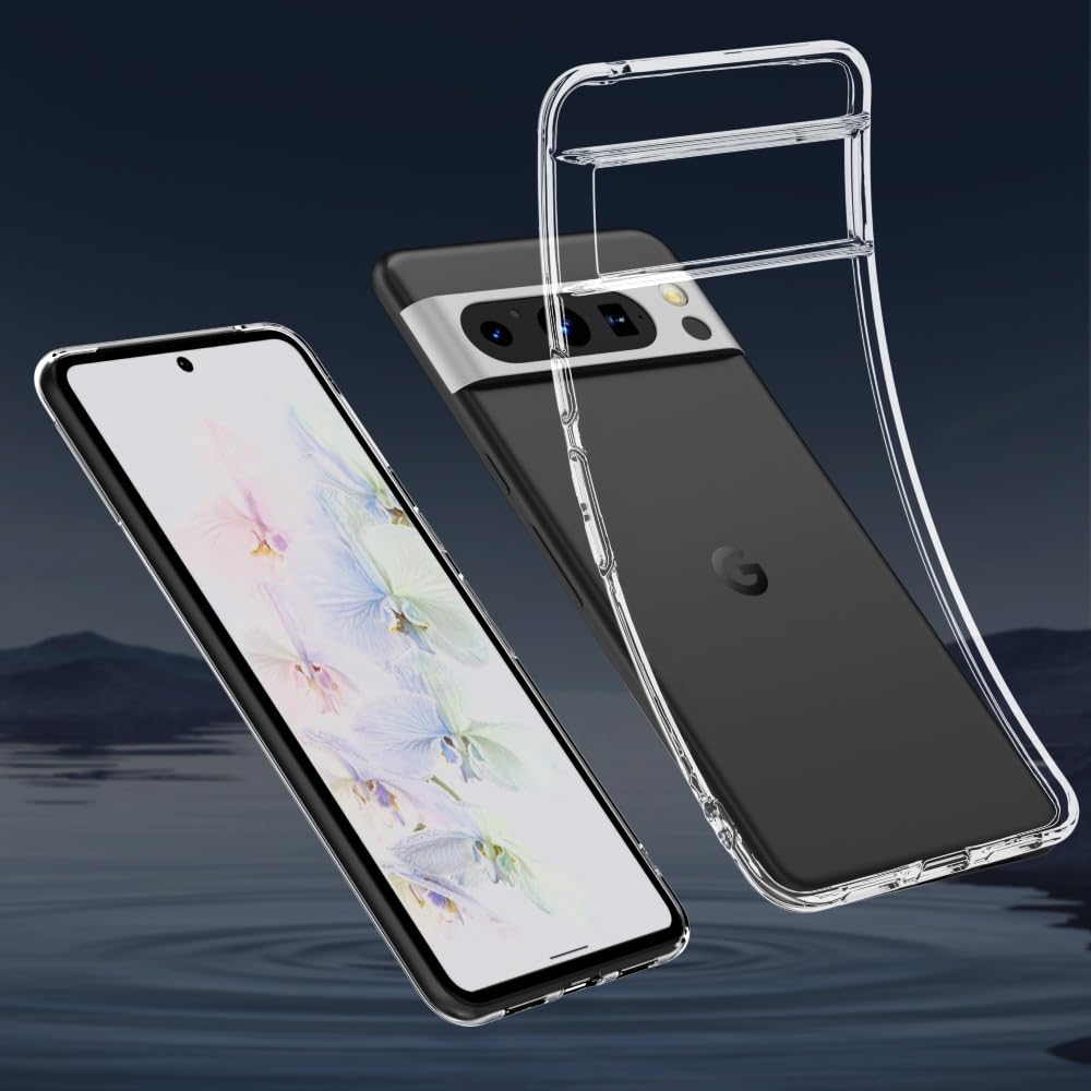 X-level Clear Slim Fit TPU Case for Google Pixel 8 Pro, Ultra-Thin Mobile Phone Cover, Anti-Slip Grip, Scratch Resistant, Wireless, Matte Finish