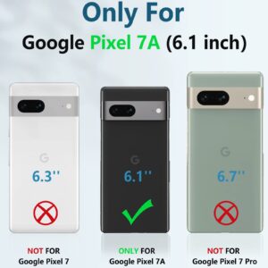FNTCASE for Google Pixel 7a Case: Dual Layer Protective Rugged Shockproof Cell Phone Cover with Built-in Screen Protector & Kickstand | Military Grade Drop Heavy Duty Protection Tough 7A Case 6.1''