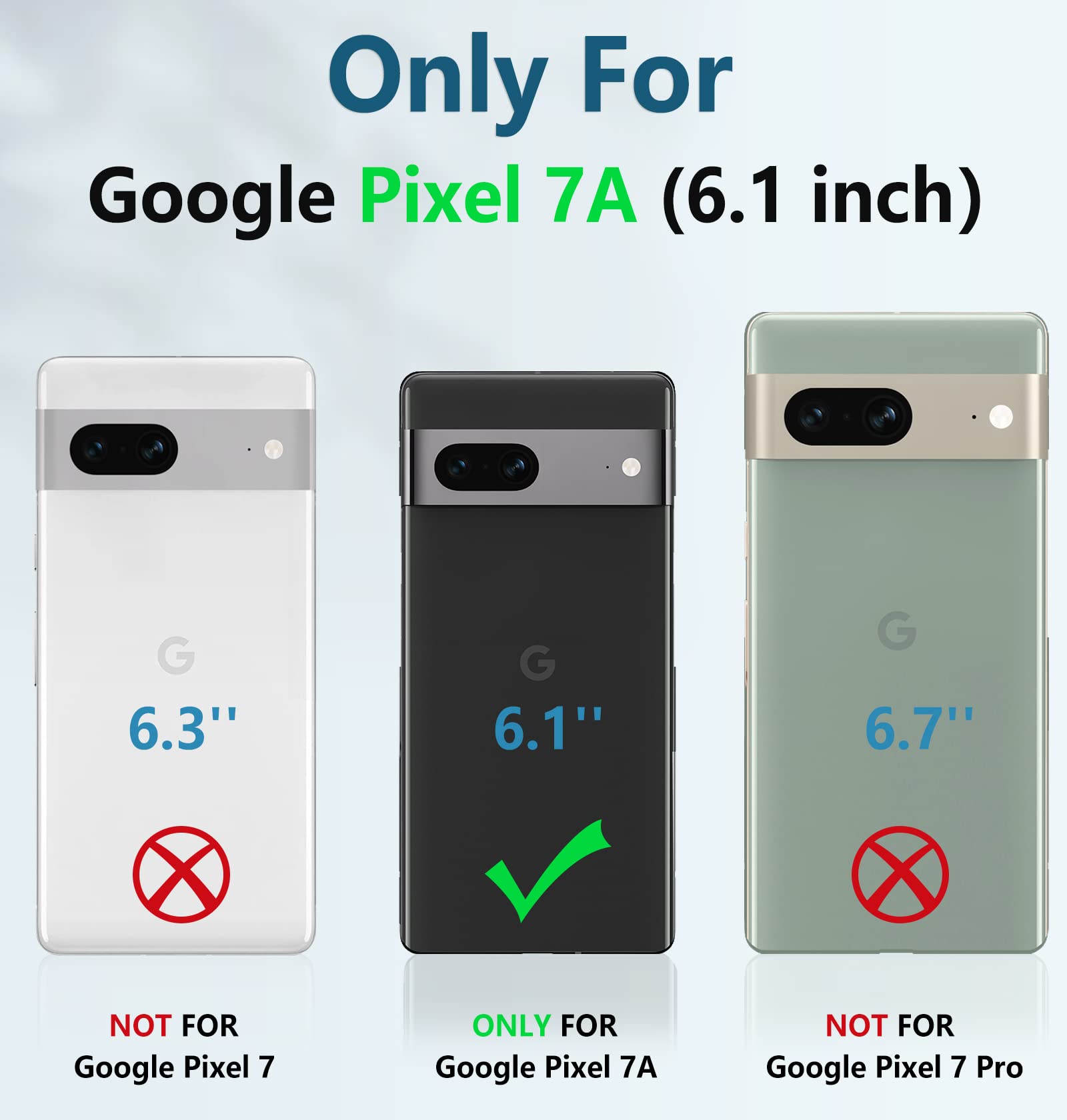 FNTCASE for Google Pixel 7a Case: Dual Layer Protective Rugged Shockproof Cell Phone Cover with Built-in Screen Protector & Kickstand | Military Grade Drop Heavy Duty Protection Tough 7A Case 6.1''