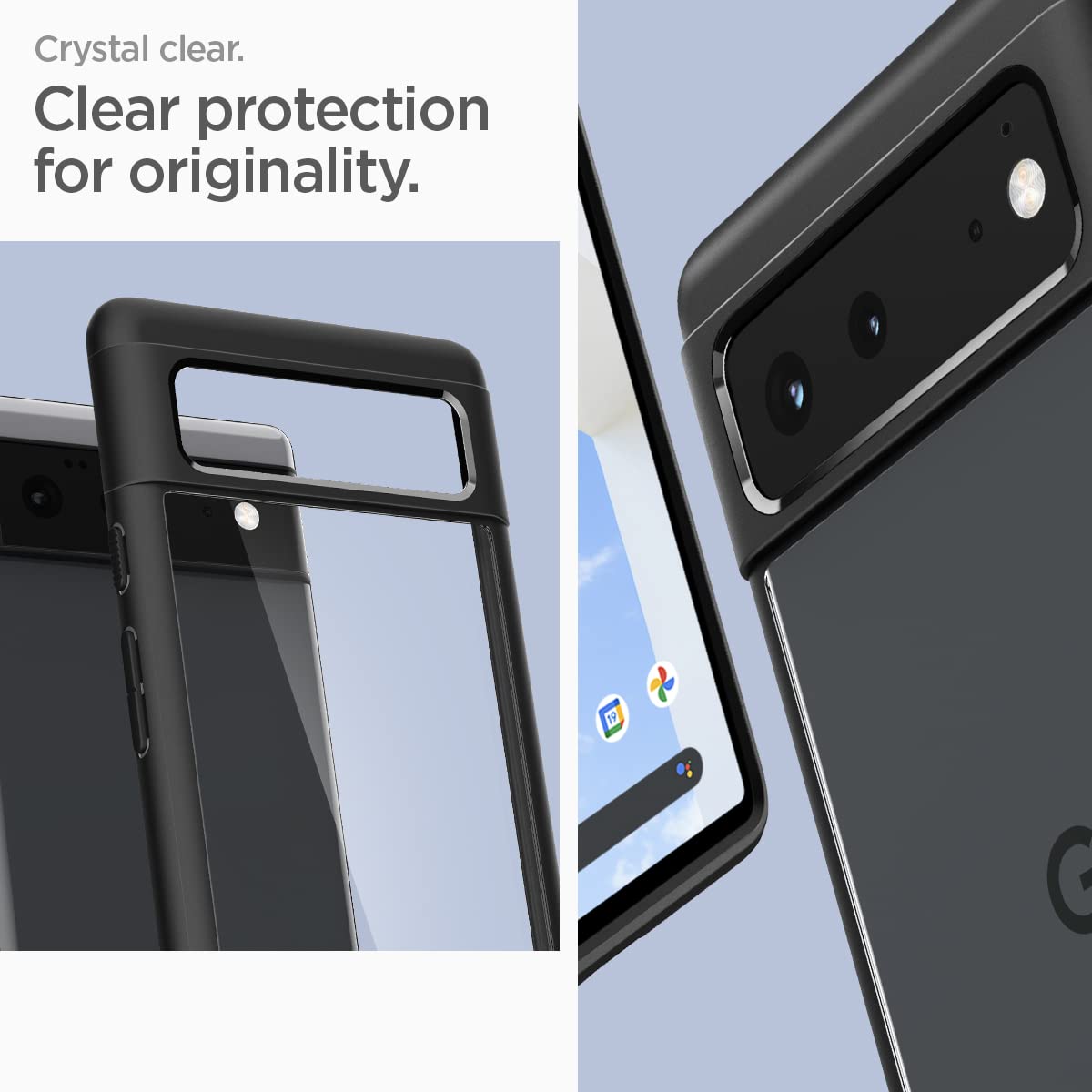 Spigen Ultra Hybrid Designed for Google Pixel 6 Case (2021) - Matte Black