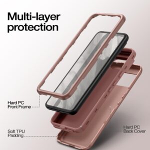 WeLoveCase for Google Pixel 8 Case, 3 in 1 Full Body Heavy Duty Protection Hybrid Shockproof TPU Bumper Phone Case for Google Pixel 8, Rose Gold