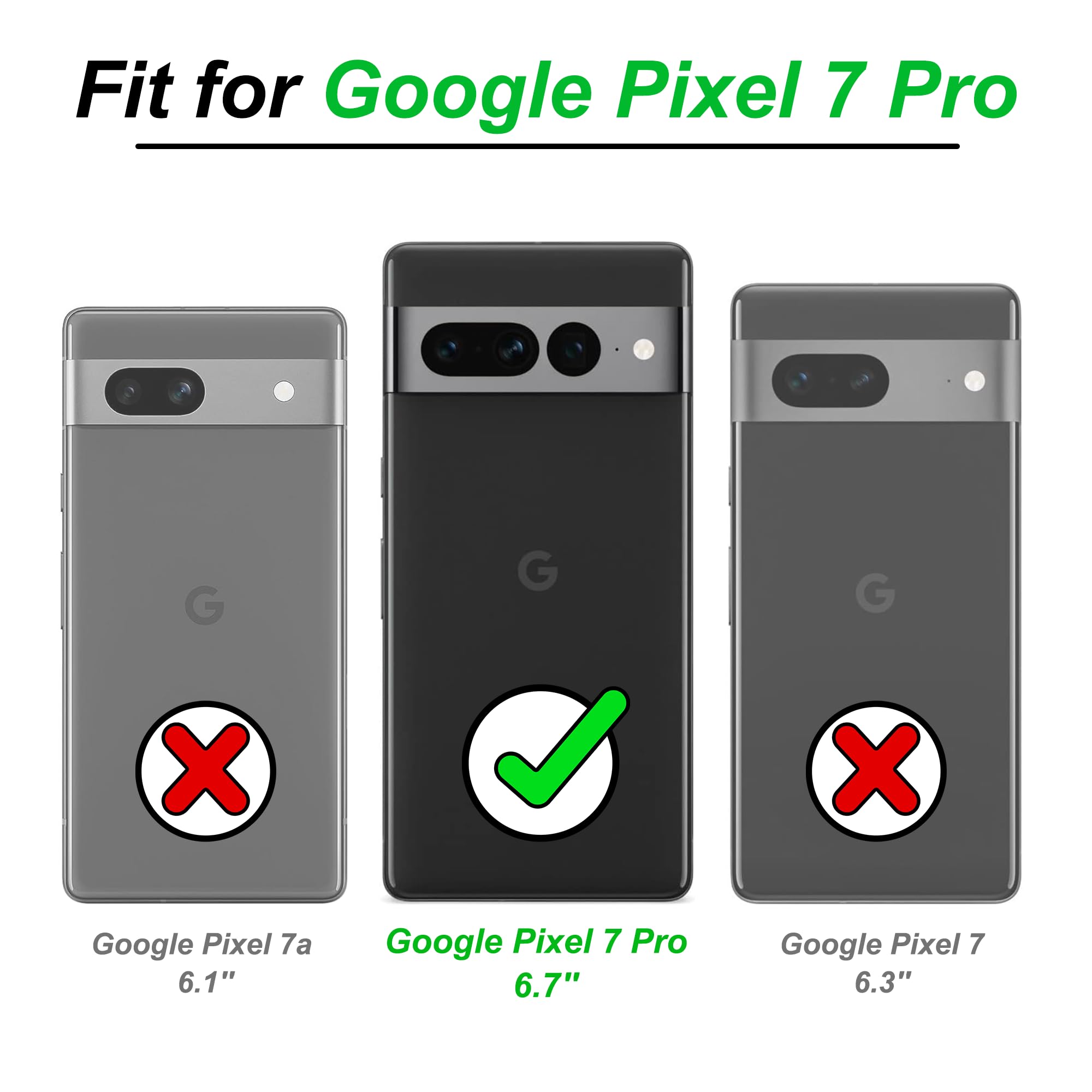 Pixel 7 Pro case with Screen Protector, Shockproof Google Pixel 7 Pro Phone Case with Magnetic Kickstand Case for Google Pixel 7 Pro (Purple)