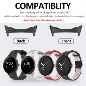 INGIDO (2 Pack) Watch Band Adapter for Google Pixel Watch 2 Connector, 20mm Stainless Steel Metal Replaceable Band Connection Adapter for Google Pixel Watch 2 2023, Pixel Watch 2022 Accessories Black