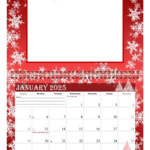 2025 Photo Frame Wall Spiral-bound Calendar (Add Your Own Photos) - 12 Months Desktop/Wall Calendar/Planner - (Edition #08)