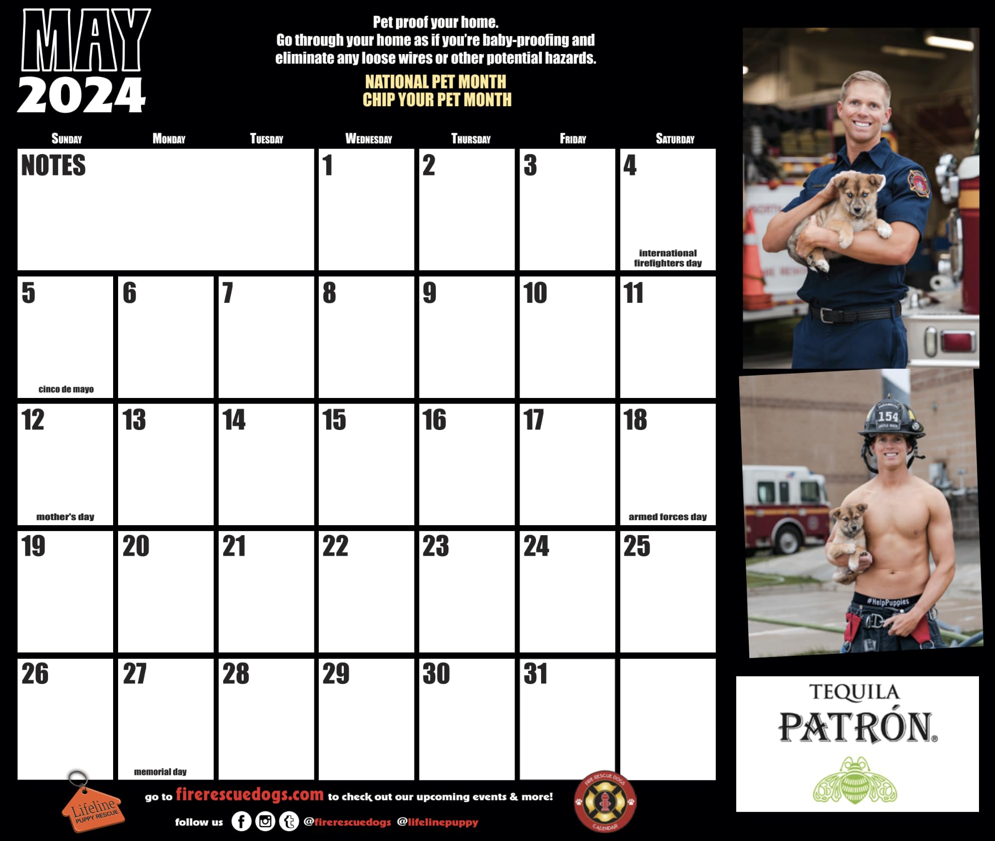 2024 Fire Rescue Dogs Calendar