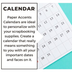 DIY calendar 2023, Customize Your Own 2023-2024 Calenda| 8"x 8" 14 Month Calendar Blank White | Paper Accents