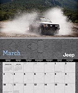 Jeep | 2024 OFFICIAL 12 x 24 Inch Monthly Square Wall Calendar | BrownTrout | Offroad Motor Car