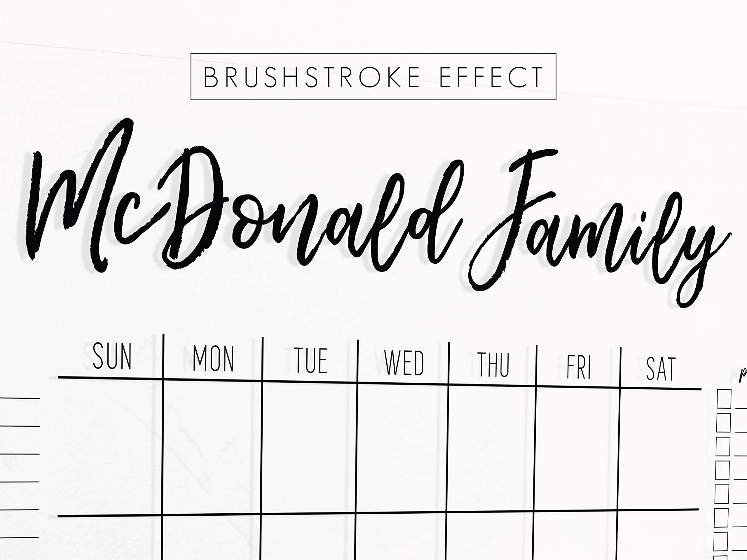 Acrylic Calendar - Personalized Family Dry Erase Wall Calendar