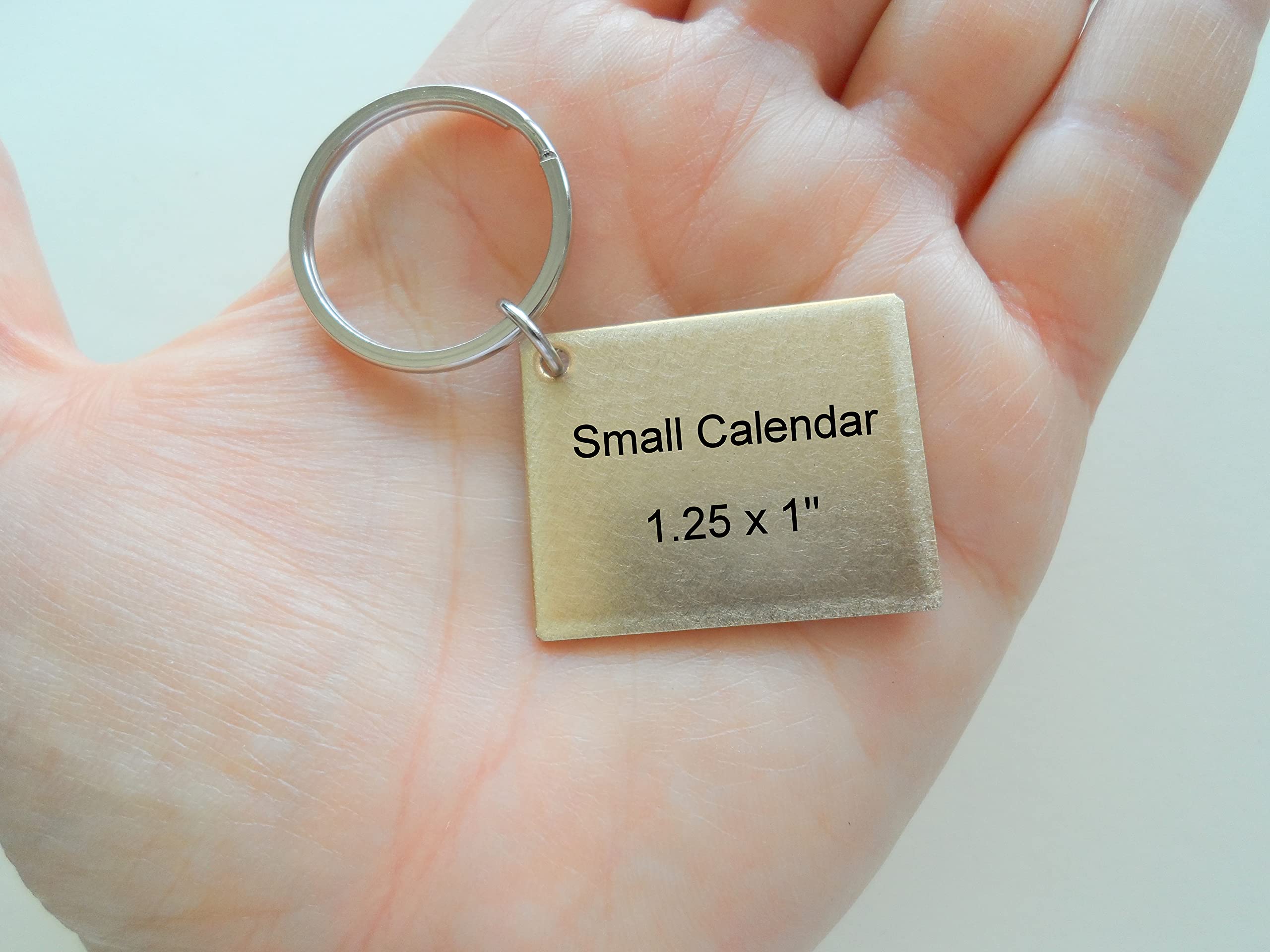 Custom Personalized Bronze Anniversary Calendar Keychain, Anniversary Gift, Husband Wife Key Chain, Boyfriend Girlfriend Gift, Customized Couples Keychain