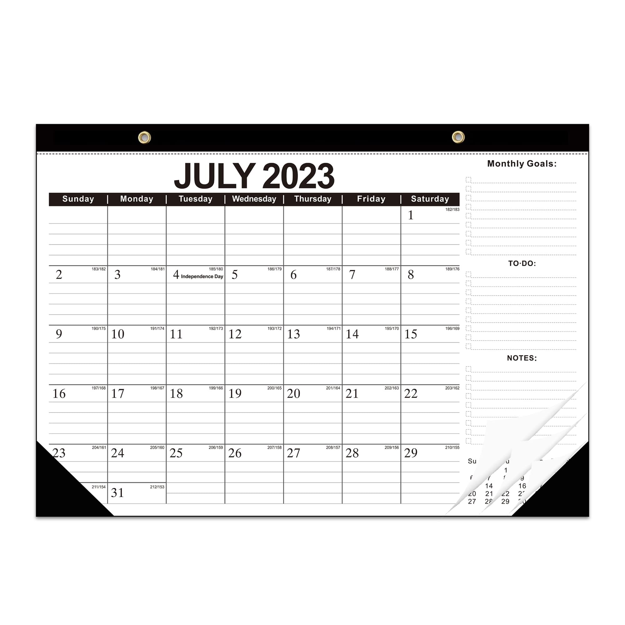 Kyweel 2024-2025 Desk Calendar, 12 Month Desk Calendar/Wall Calendar Combo, 17" x 12", January 2024-December 2024, Highlight Holidays, Planning Calendar, Thick Paper