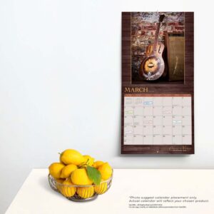 Classic & Vintage Guitars | 2024 12 x 24 Inch Monthly Square Wall Calendar | Sticker Sheet | StarGifts | Instrument Music Entertainment