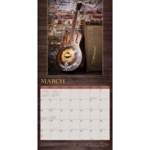 Classic & Vintage Guitars | 2024 12 x 24 Inch Monthly Square Wall Calendar | Sticker Sheet | StarGifts | Instrument Music Entertainment