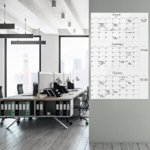 3 Month Dry Erase Wall Calendar for Easy Planning – Erasable 30" x 45" Calendar for White Boards - A Great Planner and Visual Organizer For Your Home or Office Wall