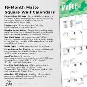 Big and Bold Jumbo Grid | 2024 12 x 24 Inch Monthly Square Wall Calendar | Matte Paper and Sticker Sheet | StarGifts | Easy to See Large Font