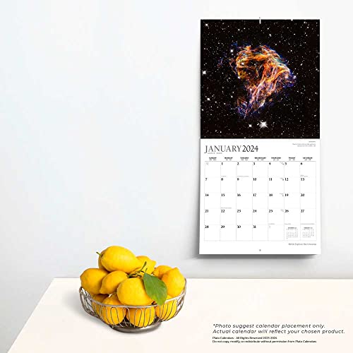 NASA Explore the Universe | 2024 12 x 24 Inch 18 Months Monthly Square Wall Calendar | Foil Stamped Cover | July 2023 - December 2024 | Plato | Space Cosmos Inspiration