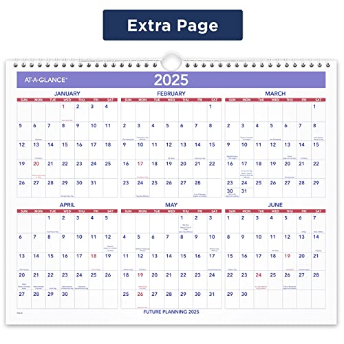 AT-A-GLANCE 2024 Wall Calendar, 15" x 12", Medium Wide, Spiral Bound, Monthly (PM82824)