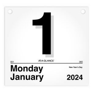 2024 at-a-glance® "today is" daily wall calendar refill, 8-1/2" x 8", january to december 2024, k450