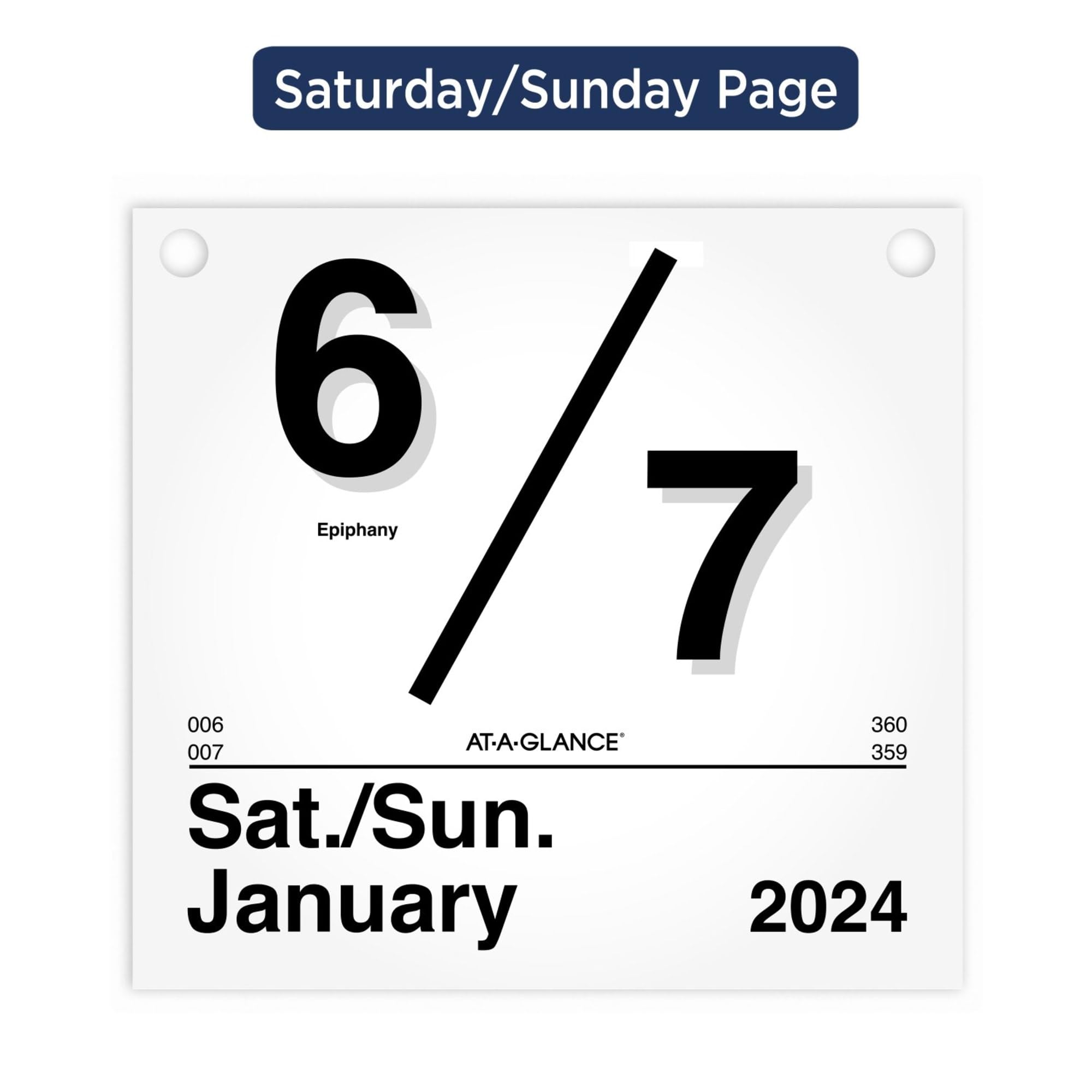 2024 AT-A-GLANCE® "Today Is" Daily Wall Calendar Refill, 8-1/2" x 8", January to December 2024, K450