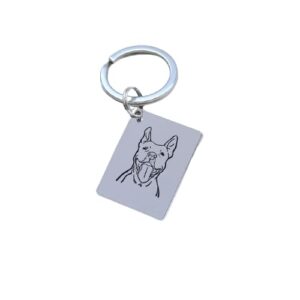 Dog Tag keyring, Customization Jewelry, Personalised Keyring - Calendar Photo Engraved Key Chain Fob - Pet Picture Jewelry, Pet Tag with Address, Dog Picture with address, Engraved your Phone Number