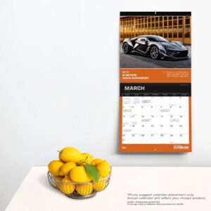 Amazing Supercars | 2024 12 x 24 Inch Monthly Square Wall Calendar | Sticker Sheet | StarGifts | Automobiles Luxury Prestige Hypercars