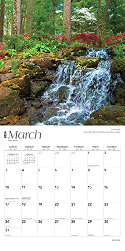 America | 2024 12 x 24 Inch Monthly Square Wall Calendar | Foil Stamped Cover | BrownTrout | USA United States Scenic Nature