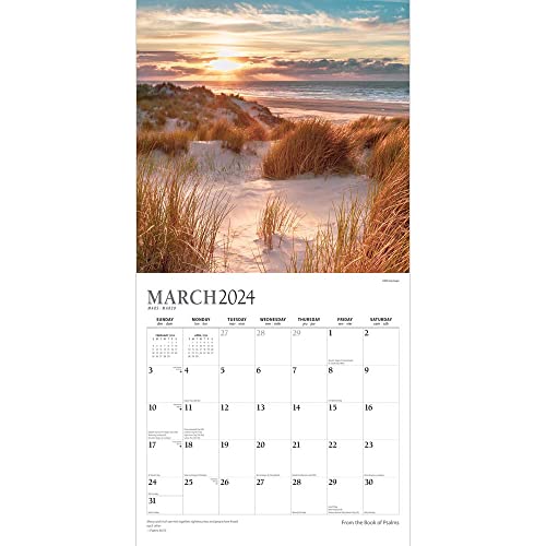 From the Book of Psalms | 2024 12 x 24 Inch Monthly Square Wall Calendar | Sticker Sheet | StarGifts | Religion Hymns Lord