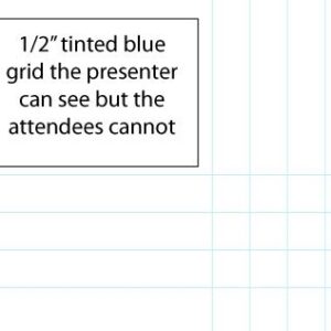 PlanetSafe's Blueline Dry-Erasable Rollable Posters - Non-Ghosting/Non-Staining - Printed 1/2" Tinted Grid - 36" X 56"