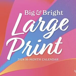 Big & Bright Large Print | 2024 14 x 24 Inch Monthly Deluxe Wall Calendar | Matte Paper | BrownTrout | Easy to See Large Font