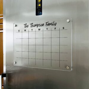 Magnetic Personalized Calendar 2024, Magnetic Fridge Calendar - Magnetic Monthly Acrylic Calendar - Acrylic Magnetic Kitchen Board - Kitchen Wall Decor