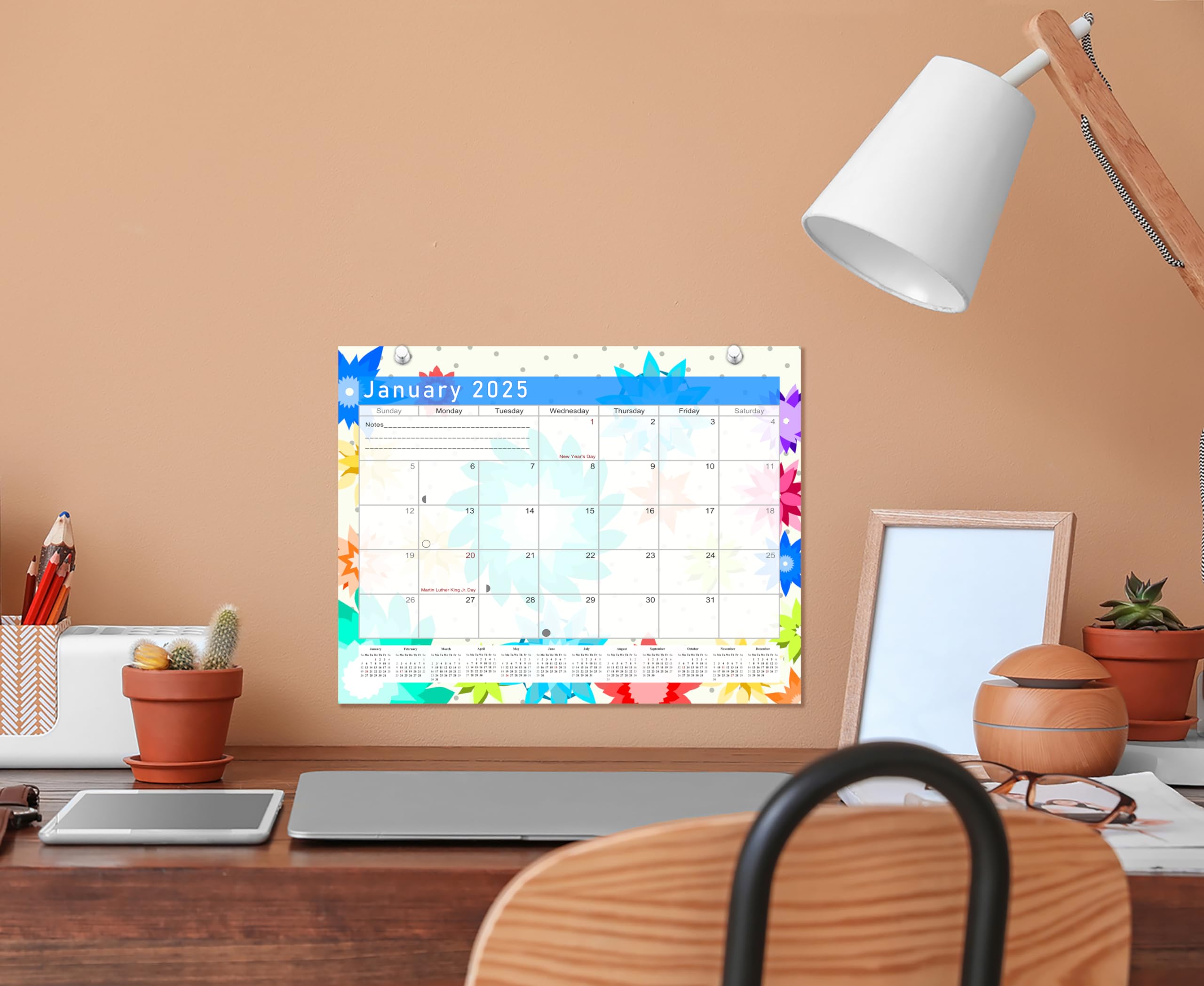 2025 Monthly Magnetic/Desk Calendar - 12 Months DESKTOP/WALL Calendar/Planner - (Edition #07-01)