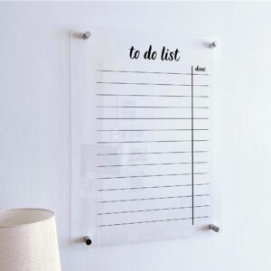 PERSONALIZED To Do Planner Clear Wall Calendar - Personalized Calendar 2024, Dry Erase Monthly Calendar Monthly and Weekly Wall Calendar 2024 with Marker Wall Planner